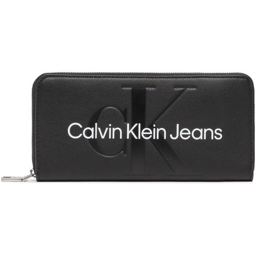 Portafoglio grande da donna - Sculpted Zip Around Mono K60K610358 BDS - Calvin Klein Jeans - Modalova