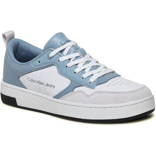 Sneakers - Basket Cupsole Low Lth Mono YM0YM00574 Iceland Blue/White/Ghost Grey 0G0 - Calvin Klein Jeans - Modalova