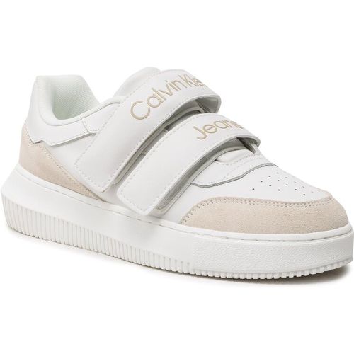 Sneakers - Chunky Cupsole Lth Velcro YW0YW00879 White/Ivory/Candied Ginger 0K8 - Calvin Klein Jeans - Modalova