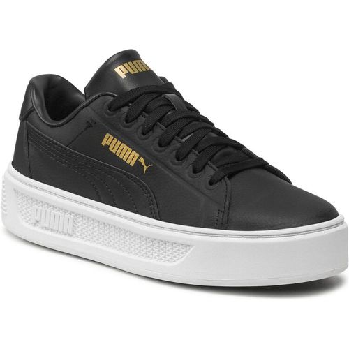 Sneakers - Smash Platform V3 Sleek 389401 02 Black/Gold/ White - Puma - Modalova