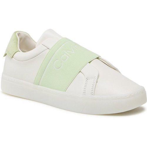 Sneakers - Clean Cupsole Slip On-He HW0HW01416 Marshmallow/Spirit Green 01U - Calvin Klein - Modalova