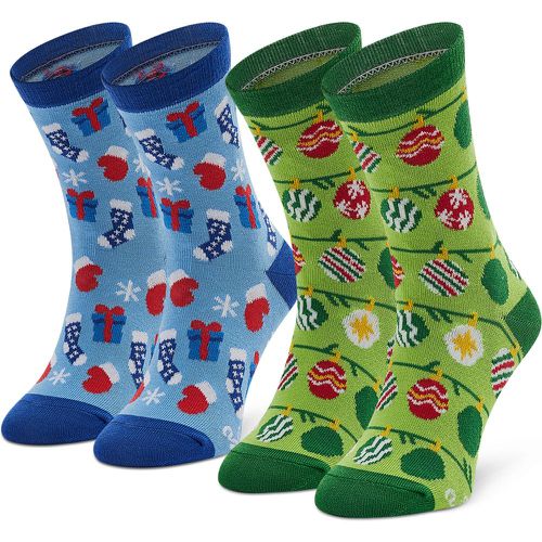 Set di 2 paia di calzini lunghi da bambini Xmas Socks Balls Kids Gift Pak 2 - Rainbow Socks - Modalova