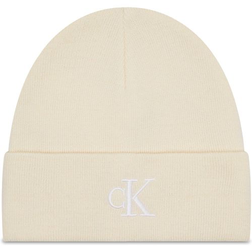 Berretto Monogram Embro Beanie K60K612319 Écru - Calvin Klein Jeans - Modalova