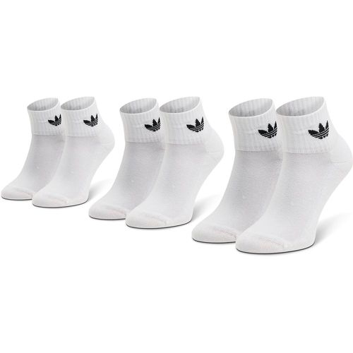 Set di 3 paia di calzini lunghi unisex Mid-Cut Crew FT8529 White - Adidas - Modalova