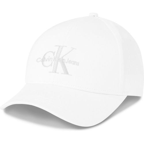 Cappellino Monogram Cap K60K610280 White/Silver Logo 0LI - Calvin Klein - Modalova