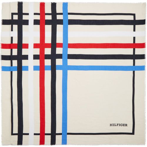 Foulard Hilfiger Prep Square AW0AW16034 Écru - Tommy Hilfiger - Modalova