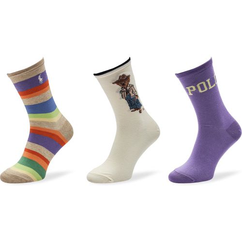 Set di 3 paia di calzini lunghi da donna 455955248001 - Polo Ralph Lauren - Modalova