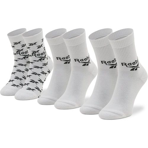 Set di 3 paia di calzini lunghi unisex Cl Fo Crew Sock 3P GG6682 - Reebok - Modalova