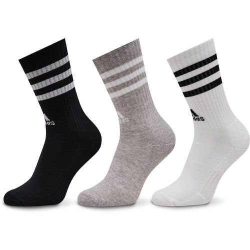 Calzini lunghi unisex 3-Stripes Cushioned Crew Socks 3 Pairs IC1323 medium grey heather/white/black/white - Adidas - Modalova