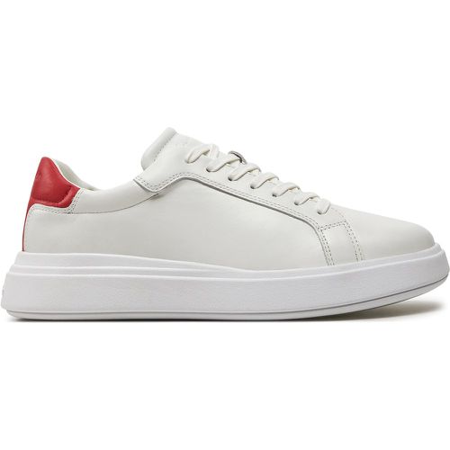 Sneakers Low Top Lace Up Lth HM0HM01016 White/Baked Apple 02U - Calvin Klein - Modalova