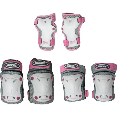 Set di protezioni Jr Ventilated 3 Pack 301352 White/Pink 003 - Roces - Modalova