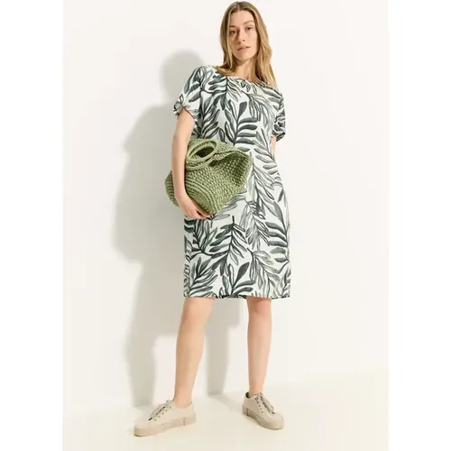 Leinenmix Print Kleid - cecil - Modalova