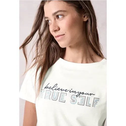 T-Shirt mit Wording - cecil - Modalova