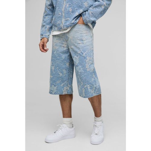 Bermuda droit en jean - 28 - Boohooman - Modalova