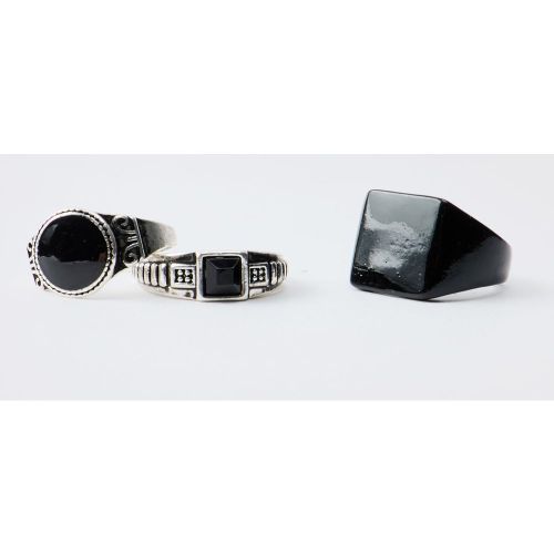 Lot de 3 bagues ées - S/M - Boohooman - Modalova