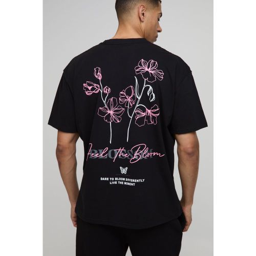 T-shirt oversize fleuri - XS - Boohooman - Modalova