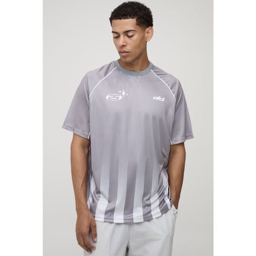 T-shirt cintré à rayures et surpiqûres - S - Boohooman - Modalova