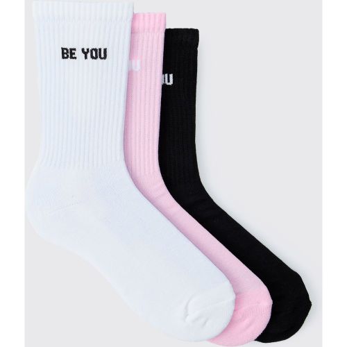 Lot de 3 paires de chaussettes - Be You Pride - ONE SIZE - Boohooman - Modalova