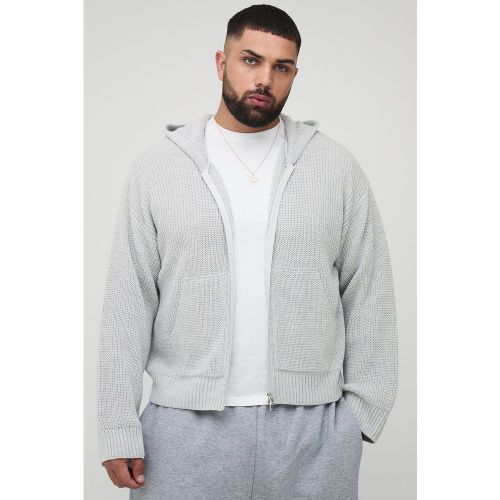 Grande taille - Sweat à capuche oversize côtelé - 2XL - Boohooman - Modalova
