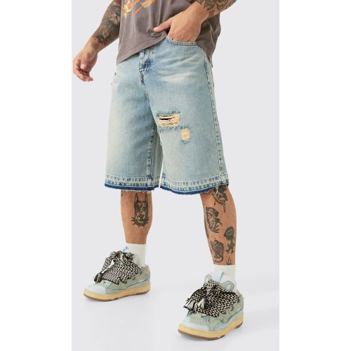 Jogging déchiré en jean - 28 - Boohooman - Modalova