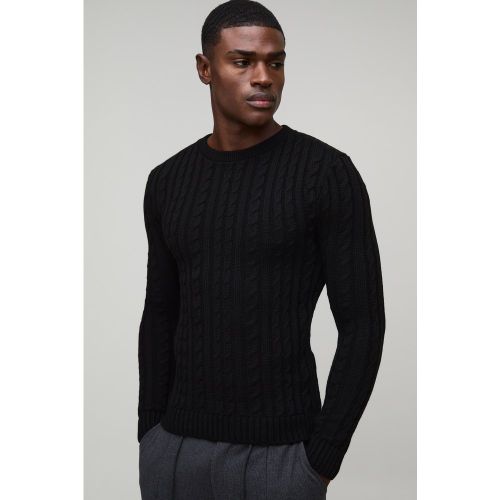 Pull habillé en maille torsadée - M - Boohooman - Modalova
