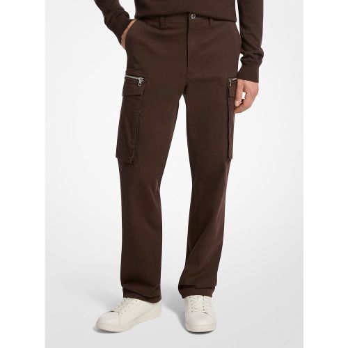 MK Pantalon cargo zippé en coton extensible - Michael Kors - Michael Kors Mens - Modalova