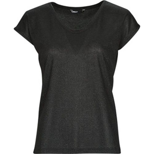 ONLSILVERY S/S V NECK LUREX TOP JRS women's T shirt in - Only - Modalova