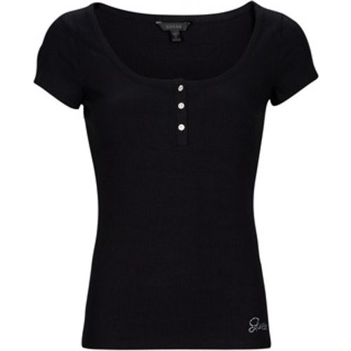 ES SS KARLEE JEWEL BTN HENLEY women's T shirt in - Guess - Modalova