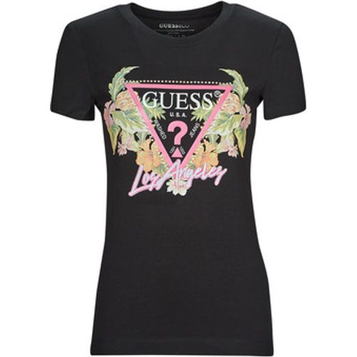 SS CN TRIANGLE FLOWERS TEE women's T shirt in - Guess - Modalova