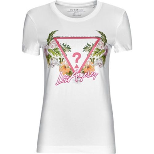 SS CN TRIANGLE FLOWERS TEE women's T shirt in - Guess - Modalova