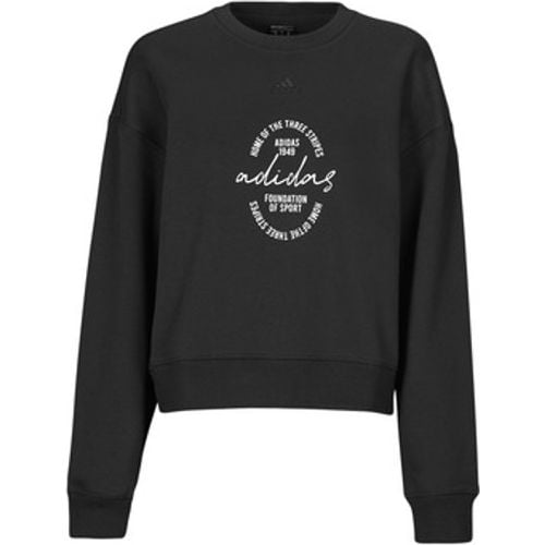 Signature Graphic Print Fleece Loose Sweatshirt women's Sweatshirt in - Adidas - Modalova