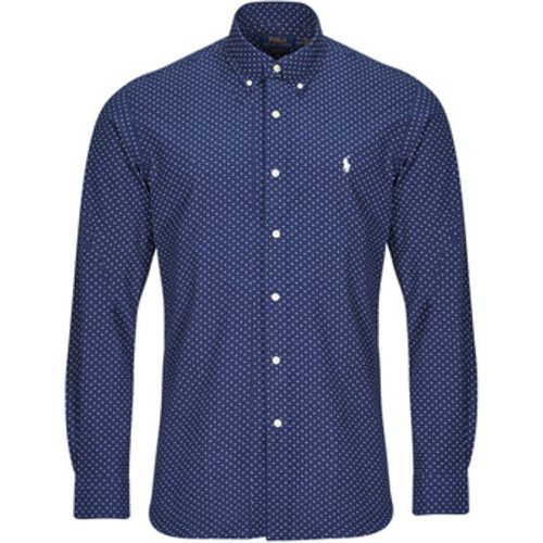 CHEMISE AJUSTEE EN POPLINE DE COTON COL BOUTONNE men's Long sleeved Shirt in - Polo Ralph Lauren - Modalova