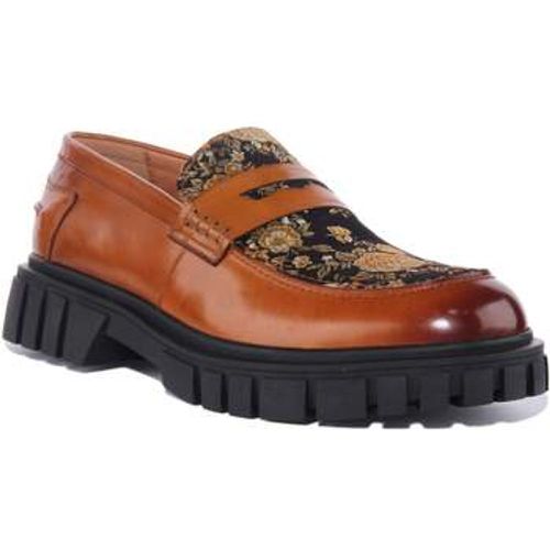 Mens Floral Chunky Sole Loafer Leather men's Slip-ons (Shoes) in - Justinreess England - Modalova