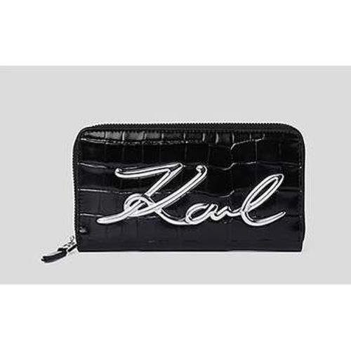 W3217 Signature Croc women's Purse in - Karl Lagerfeld - Modalova