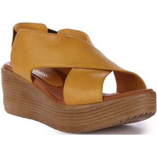 Womens Open Toe Soft Leather Wedge Sandal Back Strap women's Sandals in - Justinreess England - Modalova