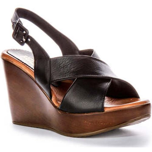 Justinreess Women Wooden Wedge Soft Leather Sandal women's Sandals in - Justinreess England - Modalova