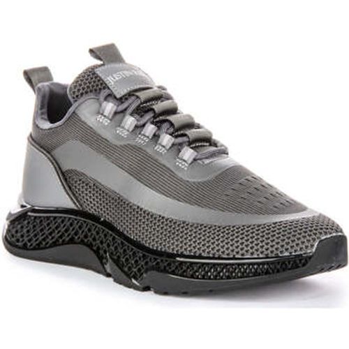 Mens Lace Up Dark Tech Inspired 3D Sole Trainers men's Trainers in - Justinreess England - Modalova