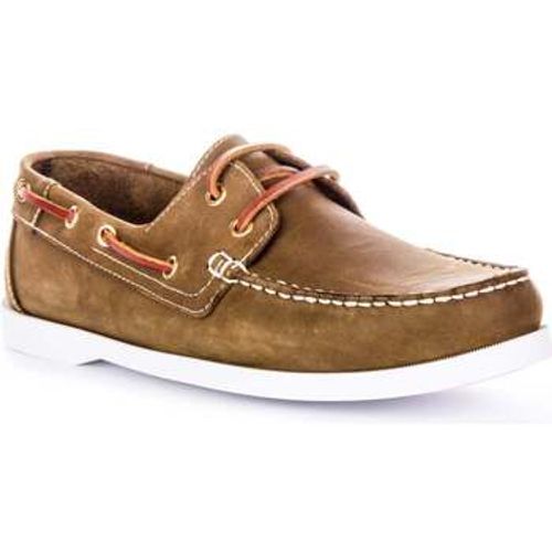 Mens Soft Leather Khaki Boat Shoes men's Slip-ons (Shoes) in - Justinreess England - Modalova