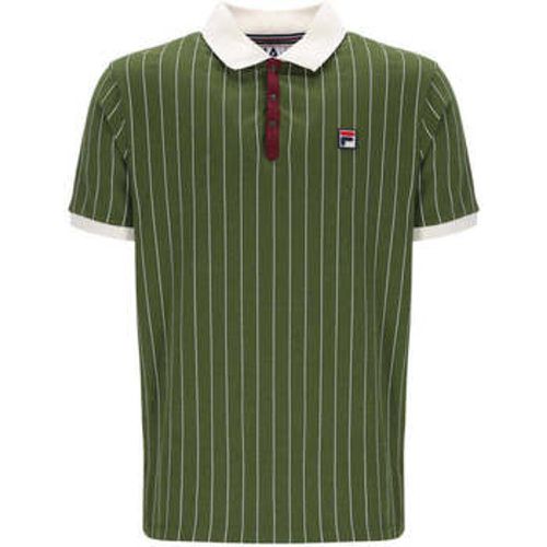 BB1 Classic Striped Polo Shirt Chive/Gardenia/Windsor Wine men's in - Fila - Modalova