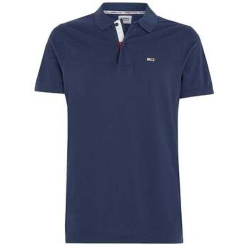 Slim Flag Placket Polo Shirt Twilight Navy men's in - Tommy Jeans - Modalova