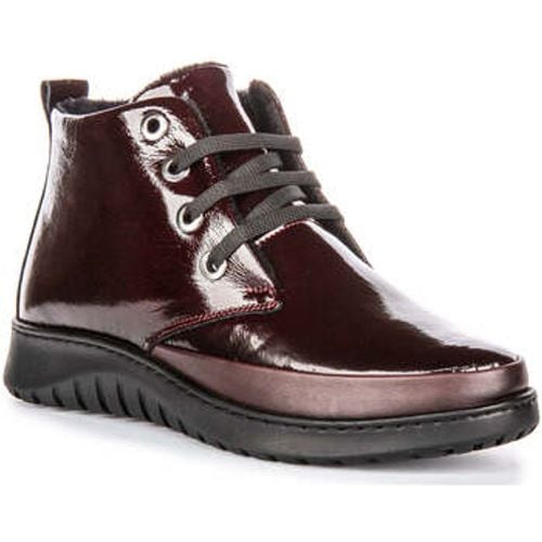 Justinreess Womens Lace Up Comfort Ankle Boots Burgundy women's Trainers in - Justinreess England - Modalova