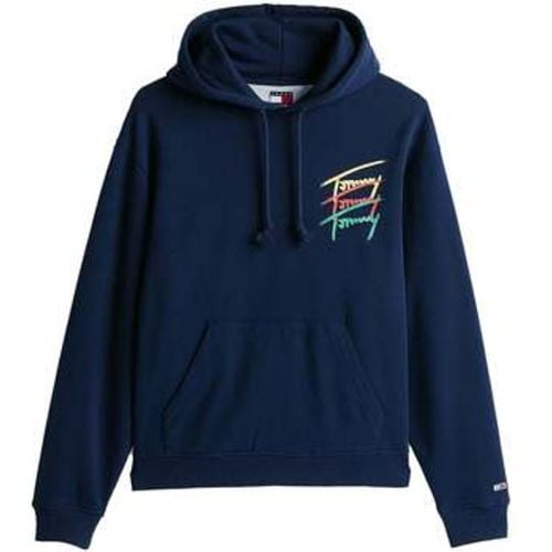 Colour Signature Logo Hoodie Dark Night Navy men's Sweatshirt in - Tommy Jeans - Modalova