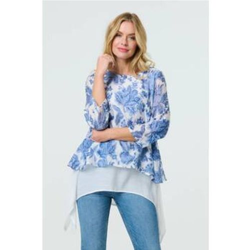 Floral 3/4 Sleeve Layered High Low Tunic women's Blouse in - Izabel London - Modalova