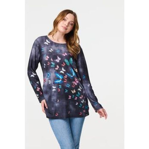 Butterfly Print Oversized Longline Top women's in - Izabel London - Modalova