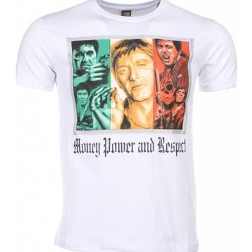 T-Shirt Scarface Money Power Respect Print - Local Fanatic - Modalova