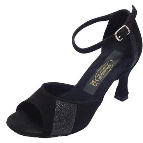 Sandalen 406 camoscio nero cristallo fine - Vitiello Dance Shoes - Modalova