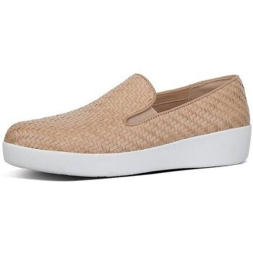 Damenschuhe SUPERSKATE TM LOAFERS WOVEN LEATHER NUDE - FitFlop - Modalova