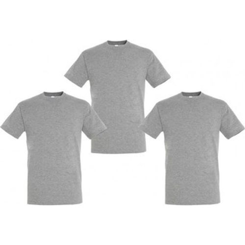 T-Shirt PACK 3 CAMISETAS GRISES COTTON - Sols - Modalova
