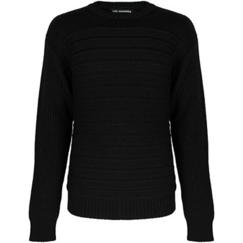 Pullover LJK402-660U | Round Neck Sweater with Pleats - Les Hommes - Modalova