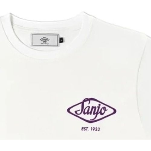 T-Shirts & Poloshirts Flocked Logo T-Shirt - White - Sanjo - Modalova